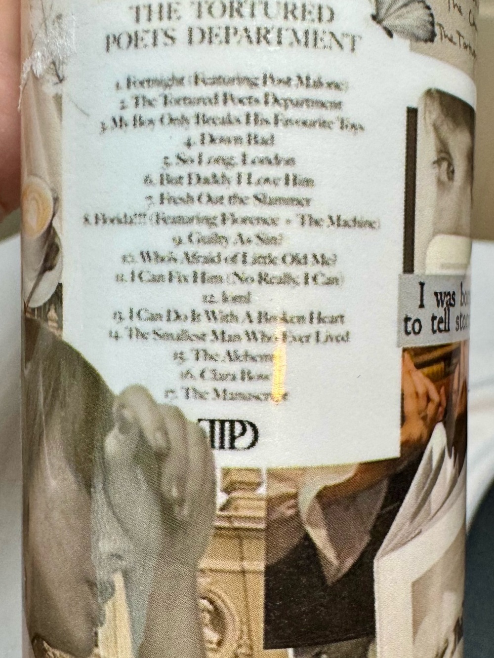 Taylor Swift Tortured Poets Department candle